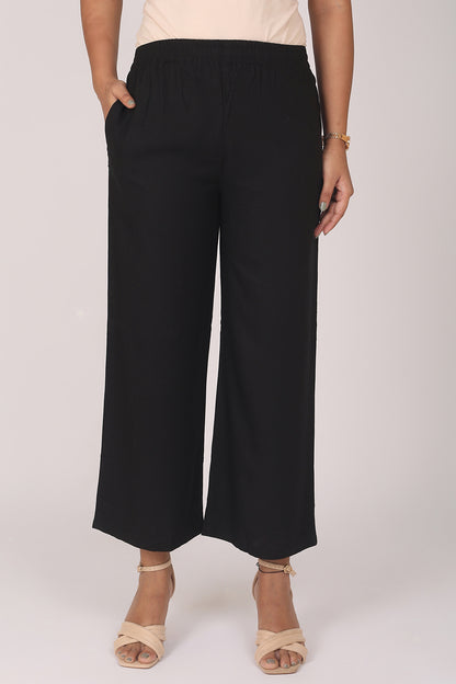PLAIN BLACK PLAZO FOR KURTI"S