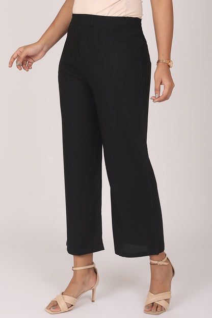 PLAIN BLACK PLAZO FOR KURTI"S