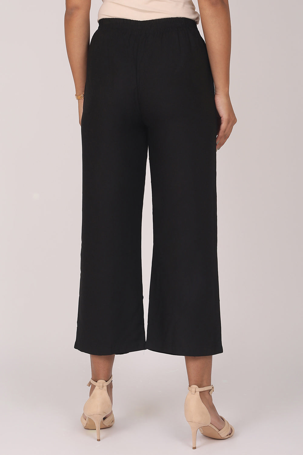PLAIN BLACK PLAZO FOR KURTI"S